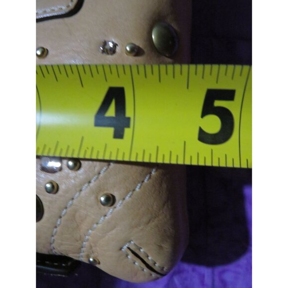 Coach 2005 Soho Swarovski Crystal Distressed Vachetta Leather Demi Flap Bag - Picture 11 of 12